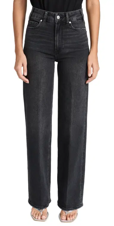 PAIGE Sasha 32 Jeans Viper Black Distressed 24 | Thumbnail 1
