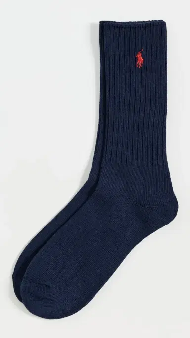 Polo Ralph Lauren Cotton Rib Crew Socks Navy | Thumbnail 2