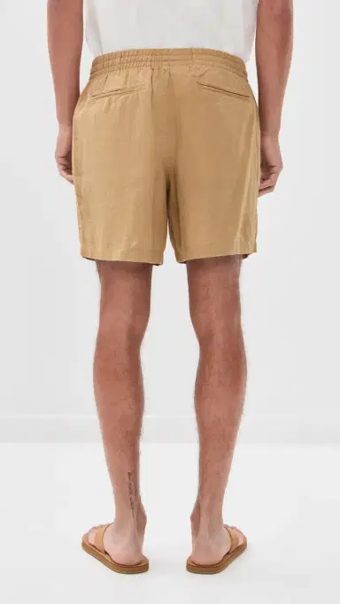 Polo Ralph Lauren Linen Pull On Prepster Shorts 6 Cafe Tan | Thumbnail 3