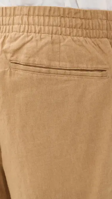 Polo Ralph Lauren Linen Pull On Prepster Shorts 6 Cafe Tan | Thumbnail 6