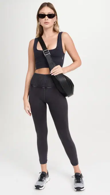 FP Movement Square Neck Good Karma Bra Black XL | Thumbnail 5