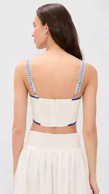 Moon River Floral Crop Top Off White ulti | Thumbnail 3 Moon River Floral Crop Top Off White ulti | Thumbnail 3