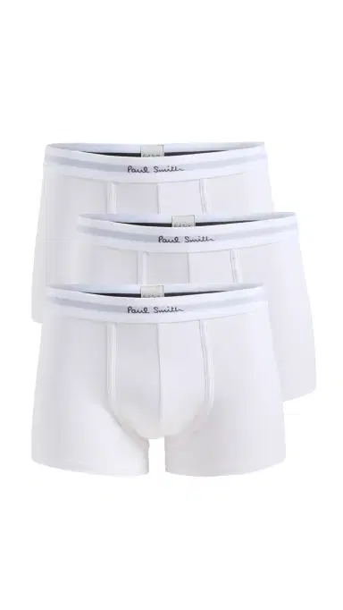 Paul Smith 3 Pack Solid Trunks White M | Thumbnail 6