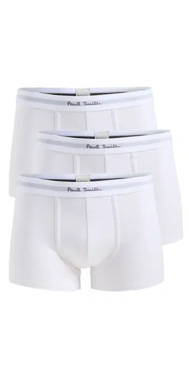 Paul Smith 3 Pack Solid Trunks White M | Thumbnail 1