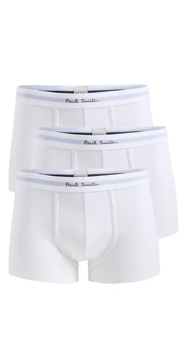 Paul Smith 3 Pack Solid Trunks White