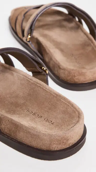 Tory Burch Ines Sport T Slides River Rock 6 | Thumbnail 4