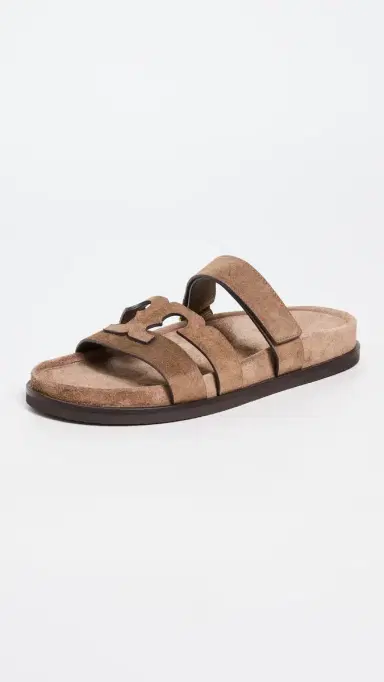 Tory Burch Ines Sport T Slides River Rock 6 | Thumbnail 5
