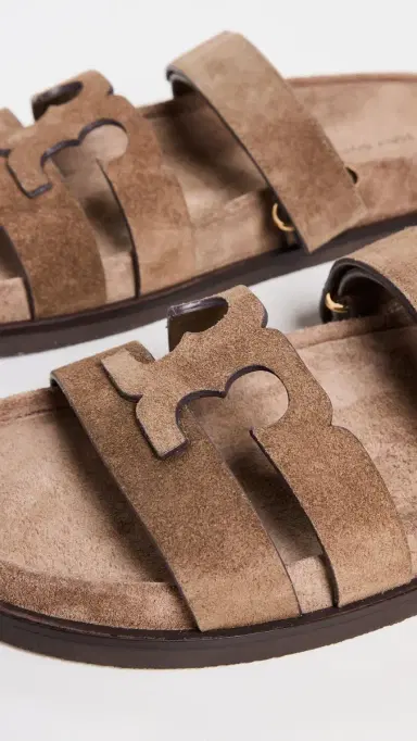 Tory Burch Ines Sport T Slides River Rock 6 | Thumbnail 6
