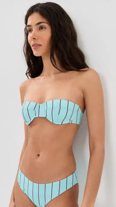Staud Jo Balconette Bikini Top Pool Stripe L | Thumbnail 2 Staud Jo Balconette Bikini Top Pool Stripe L | Thumbnail 2