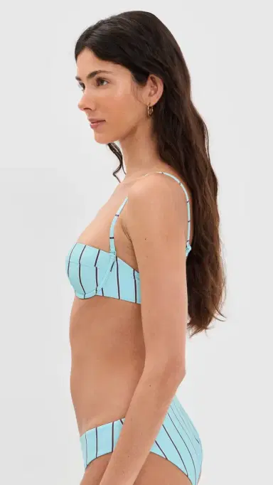 Staud Jo Balconette Bikini Top Pool Stripe L | Thumbnail 4 Staud Jo Balconette Bikini Top Pool Stripe L | Thumbnail 4