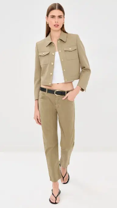 Nili Lotan Lorimer Khaki Pants Vintage Washed/French Khaki | Thumbnail 5 Nili Lotan Lorimer Khaki Pants Vintage Washed/French Khaki | Thumbnail 5