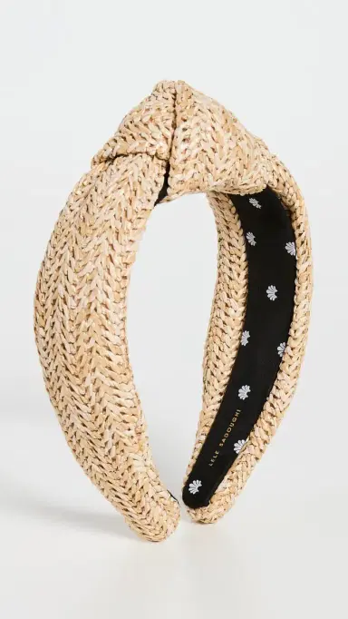 Lele Sadoughi Raffia Knotted Headband Natural | Thumbnail 2 Lele Sadoughi Raffia Knotted Headband Natural | Thumbnail 2