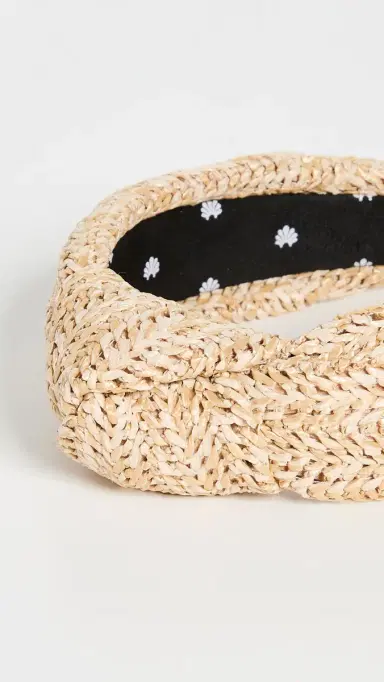 Lele Sadoughi Raffia Knotted Headband Natural | Thumbnail 4 Lele Sadoughi Raffia Knotted Headband Natural | Thumbnail 4