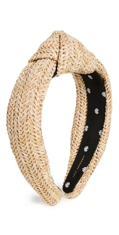Lele Sadoughi Raffia Knotted Headband Natural | Thumbnail 1 Lele Sadoughi Raffia Knotted Headband Natural | Thumbnail 1