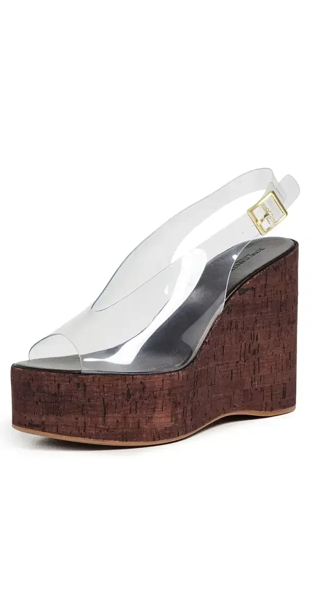 Tony Bianco Valerie Jelly Wedges Clear Vinylite