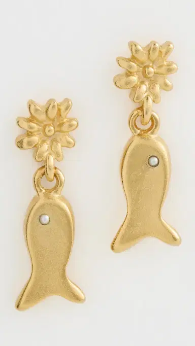 Brinker + Eliza Lucky Catch Earrings Gold One Size | Thumbnail 2 Brinker + Eliza Lucky Catch Earrings Gold One Size | Thumbnail 2