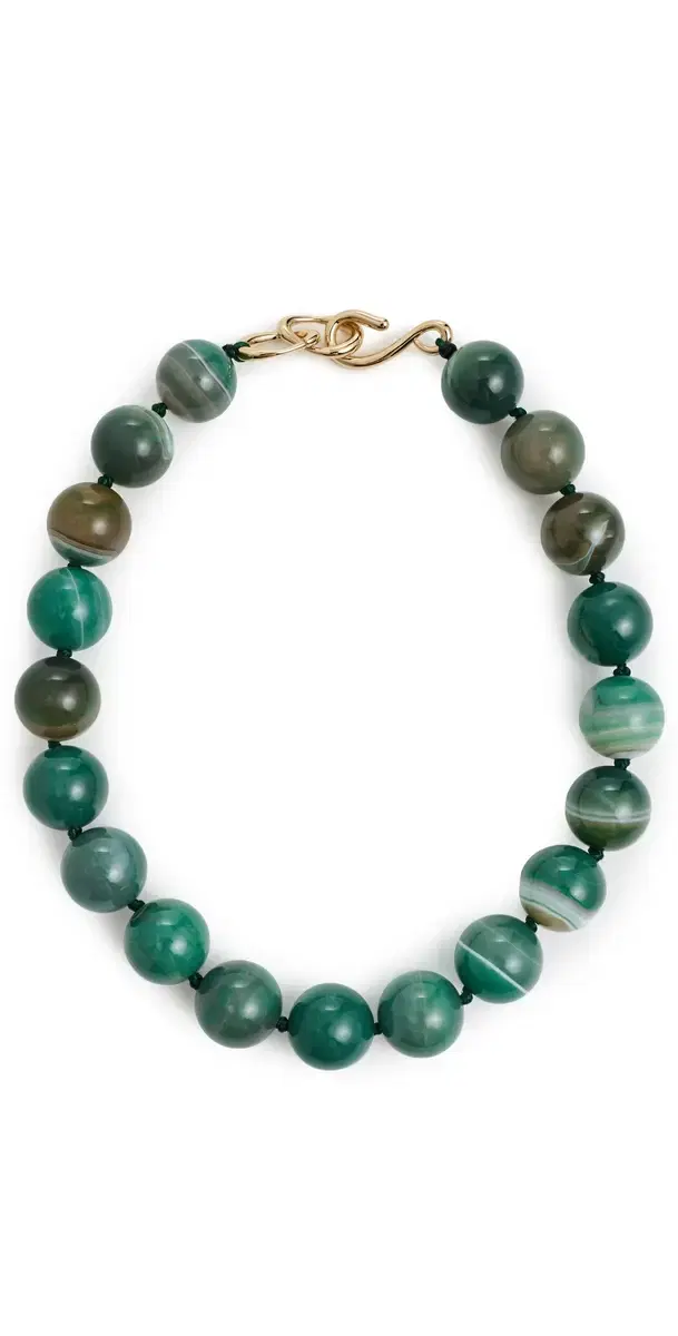 Oversized Stone Bead Choker Necklace Alpine One Size