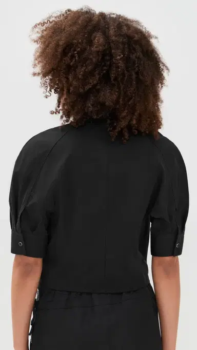 Helmut Lang Articulated Short Sleeve Shirt Black | Thumbnail 3