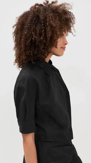 Helmut Lang Articulated Short Sleeve Shirt Black | Thumbnail 4