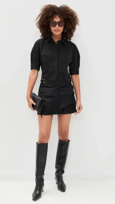 Helmut Lang Articulated Short Sleeve Shirt Black | Thumbnail 5