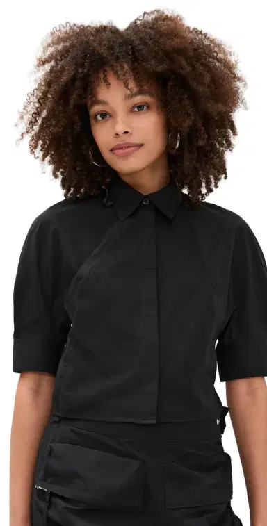 Helmut Lang Articulated Short Sleeve Shirt Black | Thumbnail 1