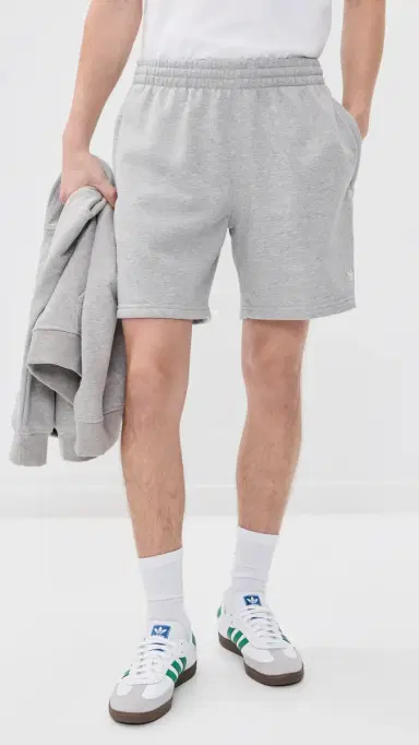 Adidas Trefoil Essentials Fleece 7 Shorts Medium Grey Heather L | Thumbnail 2