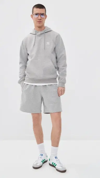 Adidas Trefoil Essentials Fleece 7 Shorts Medium Grey Heather L | Thumbnail 5