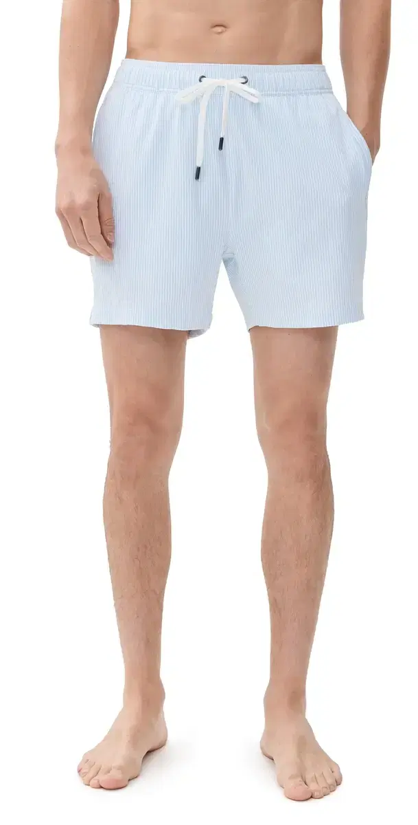 Charles Swim Trunks 5 Pale Blue/White