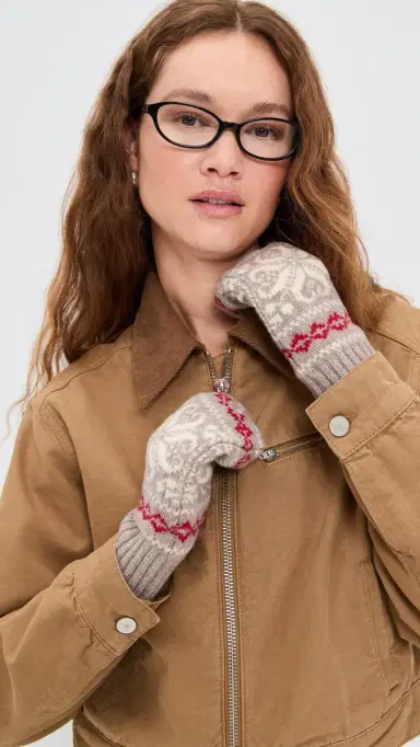 Sea Hollis Knit Mittens Multi One Size | Thumbnail 3