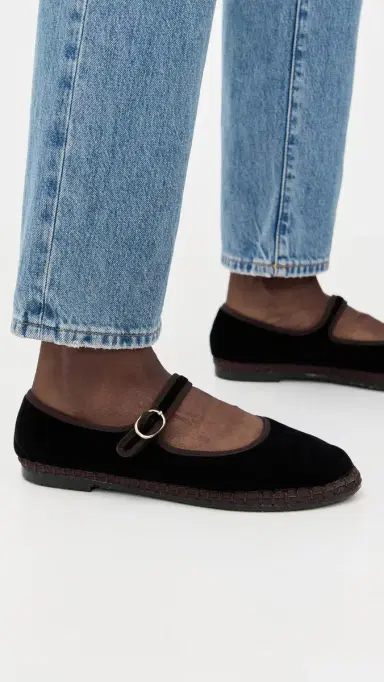 Flabelus Sethe Velvet Mary Jane Flats Sethe 37 | Thumbnail 3