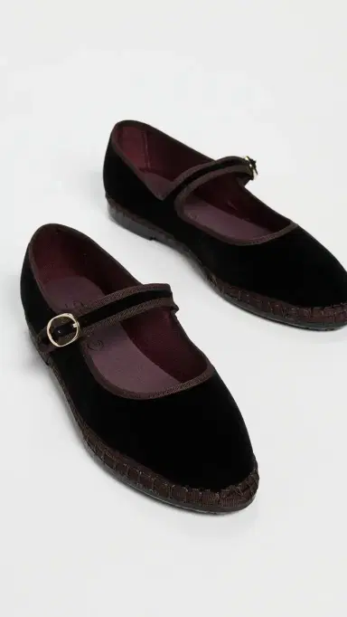 Flabelus Sethe Velvet Mary Jane Flats Sethe 37 | Thumbnail 5