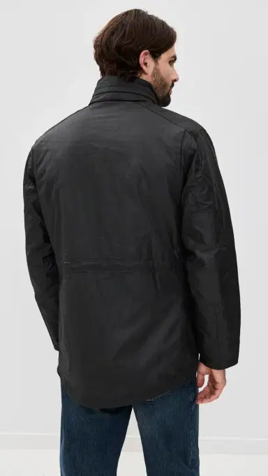 Barbour Sapper Wax Jacket Black/Classic | Thumbnail 3