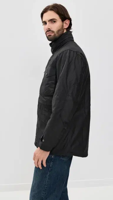 Barbour Sapper Wax Jacket Black/Classic | Thumbnail 4