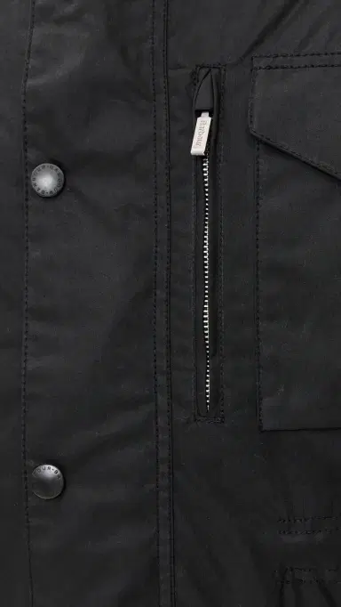 Barbour Sapper Wax Jacket Black/Classic | Thumbnail 6