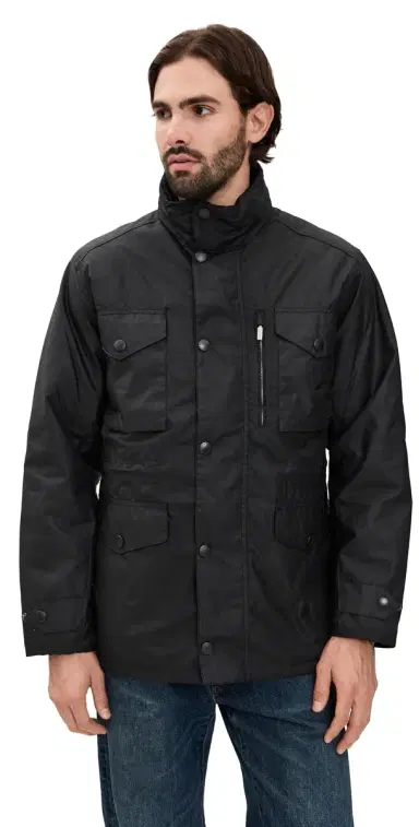 Barbour Sapper Wax Jacket Black/Classic | Thumbnail 1