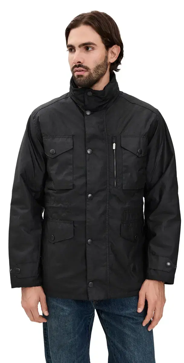 apper Wax Jacket Black/Classic
