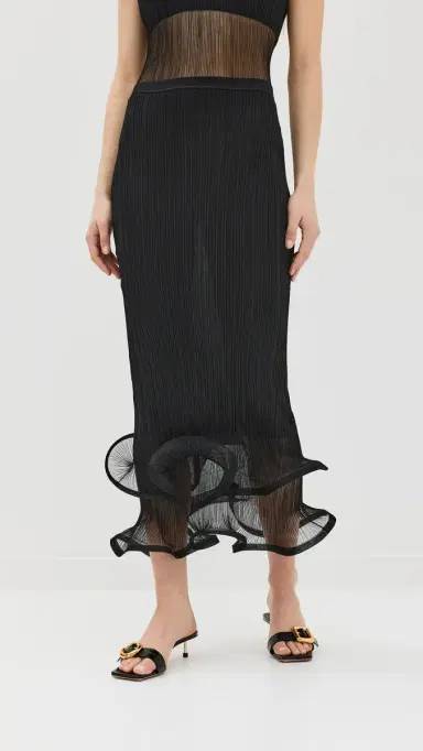 SIMKHAI Kelso Skirt Black | Thumbnail 2