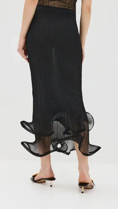 SIMKHAI Kelso Skirt Black | Thumbnail 3