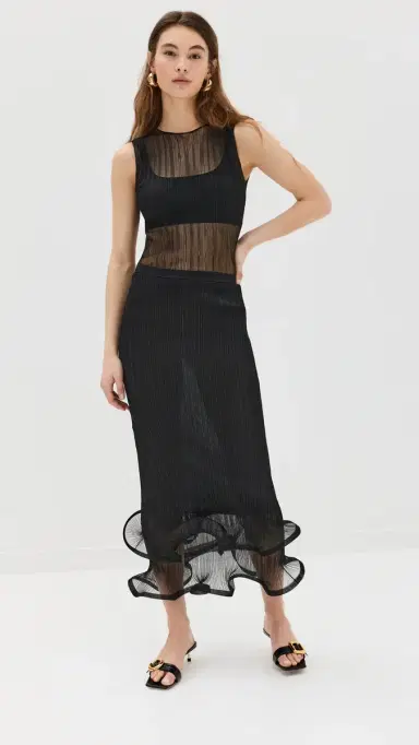 SIMKHAI Kelso Skirt Black | Thumbnail 5
