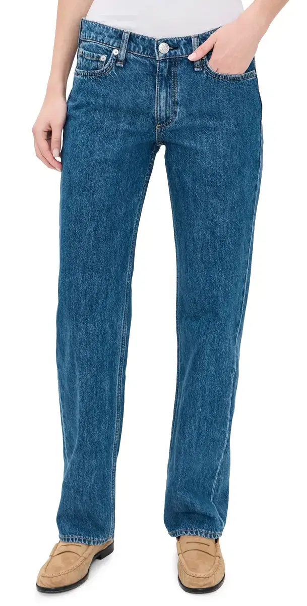 Harlow Low-Rise Full Straight Jeans Park