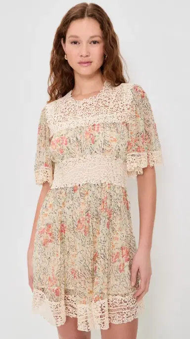 Sea Luisa Print Mini Dress Cream | Thumbnail 2