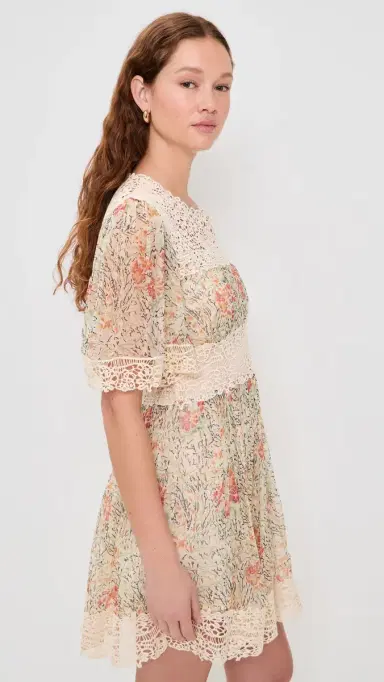 Sea Luisa Print Mini Dress Cream | Thumbnail 4