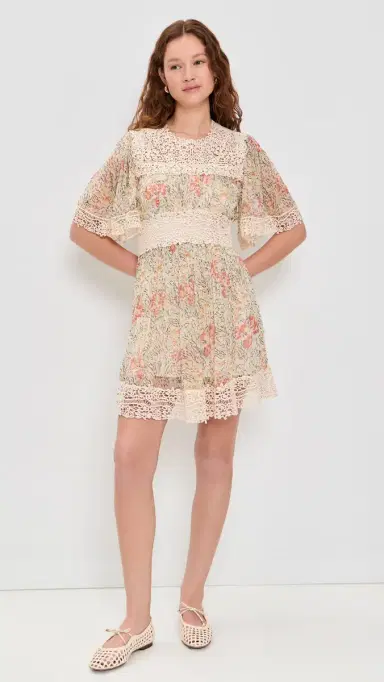 Sea Luisa Print Mini Dress Cream | Thumbnail 5