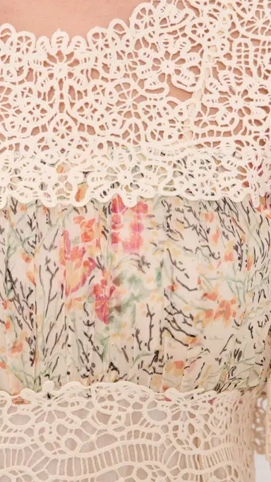 Sea Luisa Print Mini Dress Cream | Thumbnail 6