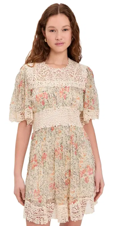 Sea Luisa Print Mini Dress Cream | Thumbnail 1