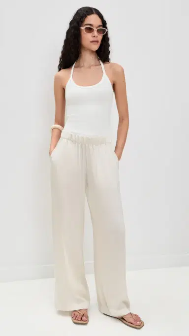 ENZA COSTA Ribbed Halter Tank White | Thumbnail 5 ENZA COSTA Ribbed Halter Tank White | Thumbnail 5