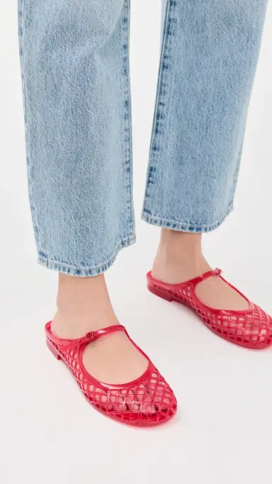Tory Burch Mellow Mary Jane Jelly Flats Red Volcano 7 | Thumbnail 3