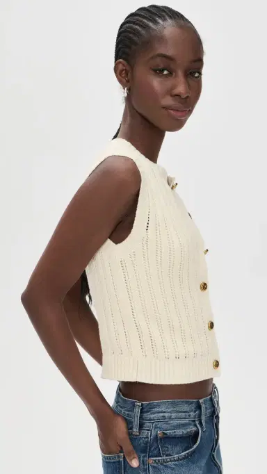 Splendid Luca weater Vest Antique Pearl | Thumbnail 4 Splendid Luca weater Vest Antique Pearl | Thumbnail 4