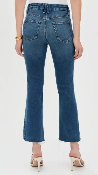 GOOD AMERICAN Soft Tech Good Legs Cropped Mini Boot Jeans Indigo8 | Thumbnail 3 GOOD AMERICAN Soft Tech Good Legs Cropped Mini Boot Jeans Indigo8 | Thumbnail 3