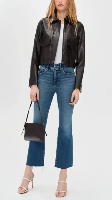 GOOD AMERICAN Soft Tech Good Legs Cropped Mini Boot Jeans Indigo8 | Thumbnail 5 GOOD AMERICAN Soft Tech Good Legs Cropped Mini Boot Jeans Indigo8 | Thumbnail 5